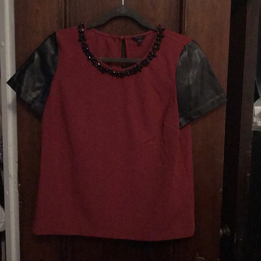 GUESS beaded neck blouse